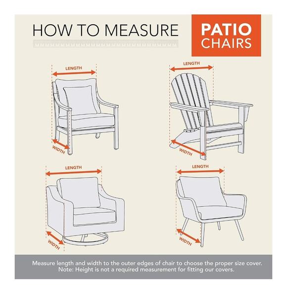 Modern Leisure Basics Patio Chair Cover - 33" L x 34" W x 31" H - Khaki - Picture 4 of 6